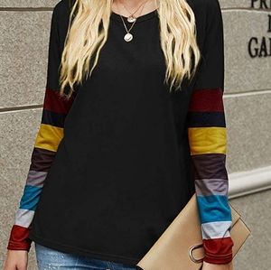Color block long sleeve tunic
